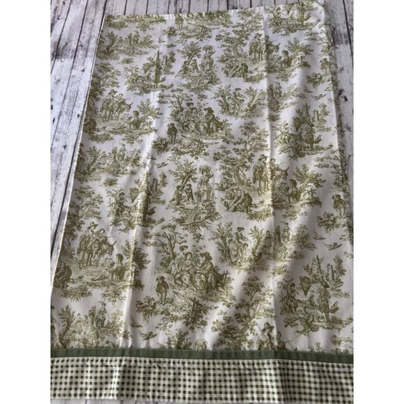 PAIR Waverly Cotton Green White Country Life Towel Cotton Kitchen Towels Cottage - Picture 7 of 7